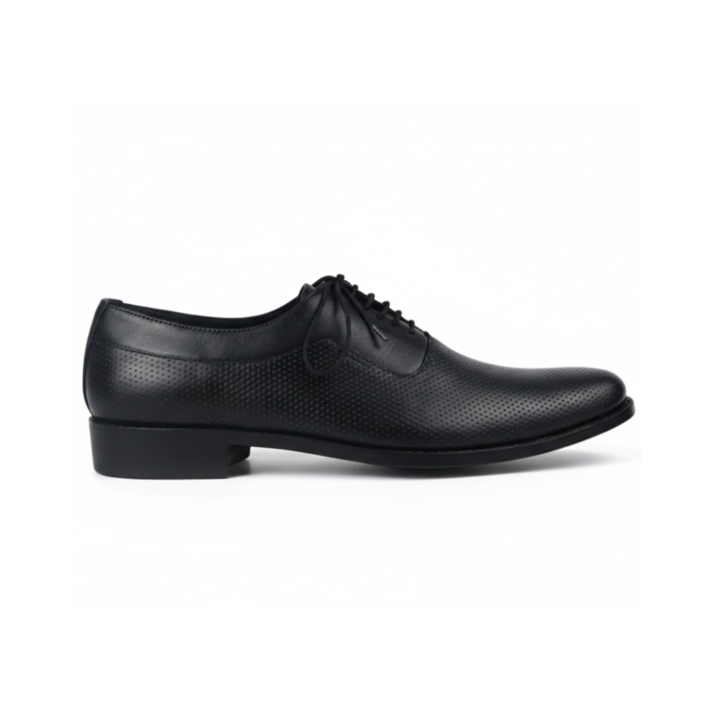 Pair of brown ldress shoes on a white background
