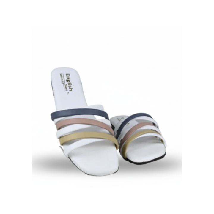 Women's Multi-Color Strap Flat Slippers