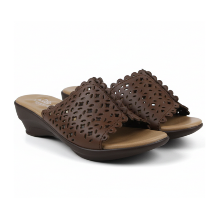 Sienna Cut-Out Wedge Slippers