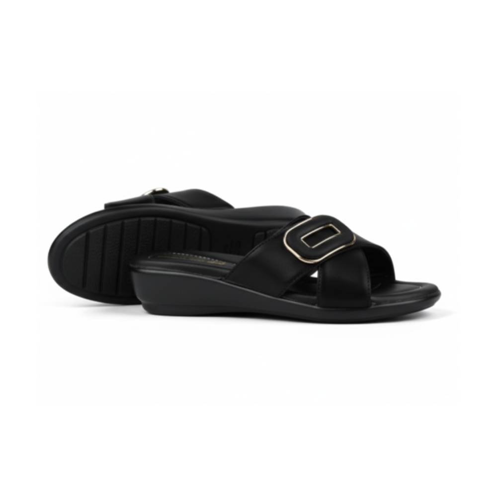 Women's Buckle Strap Comfort Slippers