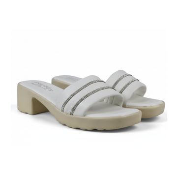 GleamLine Block Heel Slippers