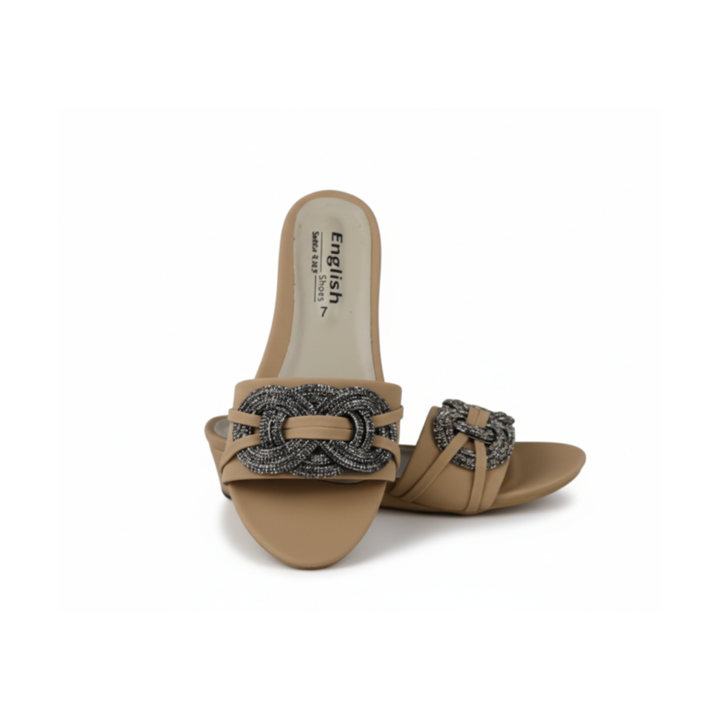 Flat Buckle Strap Slipper