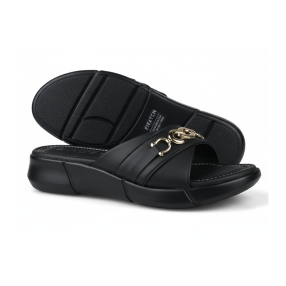 Stylish Cross-Band Comfort Slippers for Women