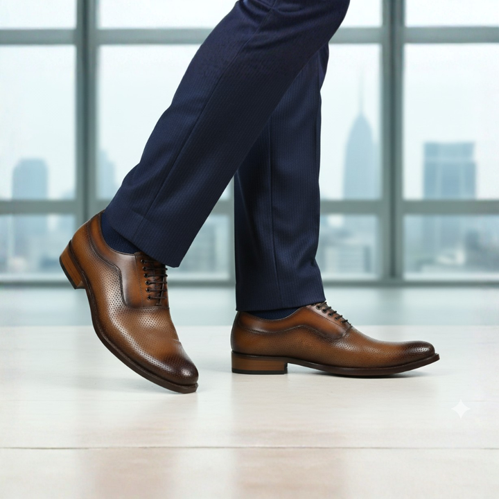 Perforated Lace-Up Derbys