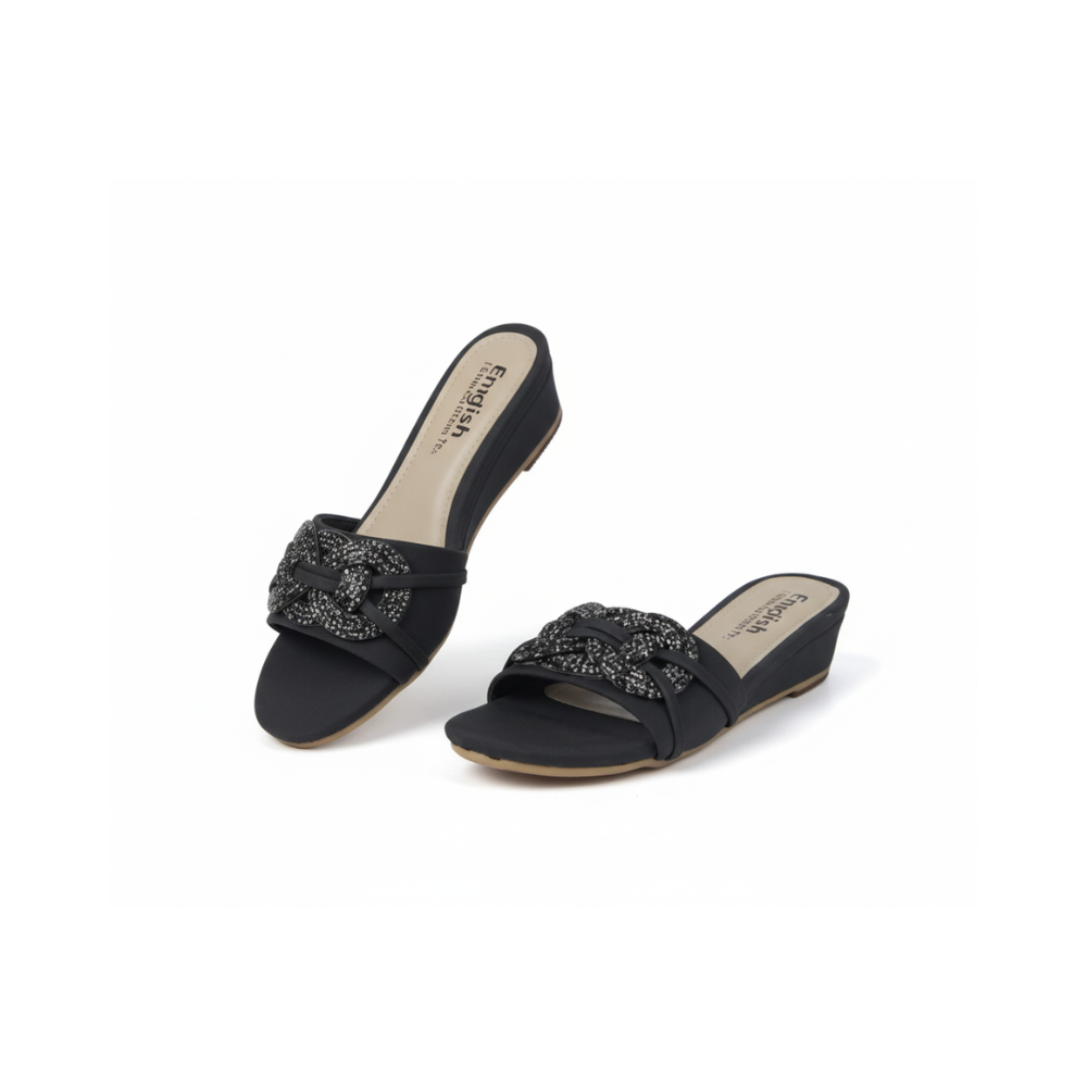 Flat Buckle Strap Slipper