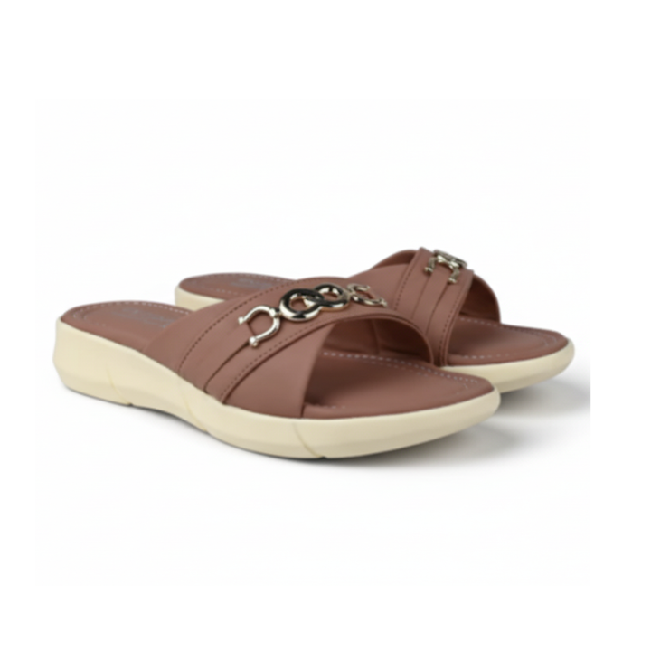 Stylish Cross-Band Comfort Slippers for Women