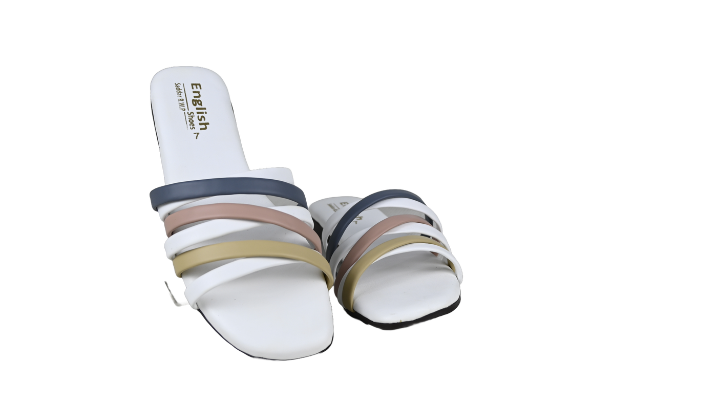 Women's Multi-Color Strap Flat Slippers