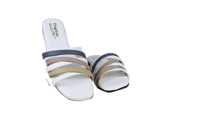Women's Multi-Color Strap Flat Slippers