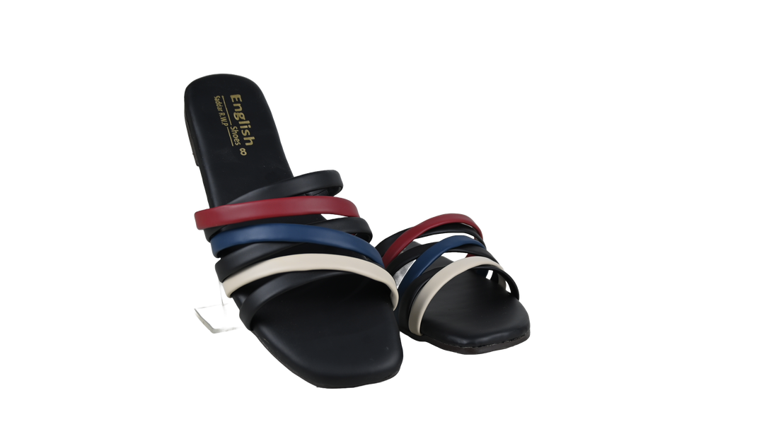Women's Multi-Color Strap Flat Slippers