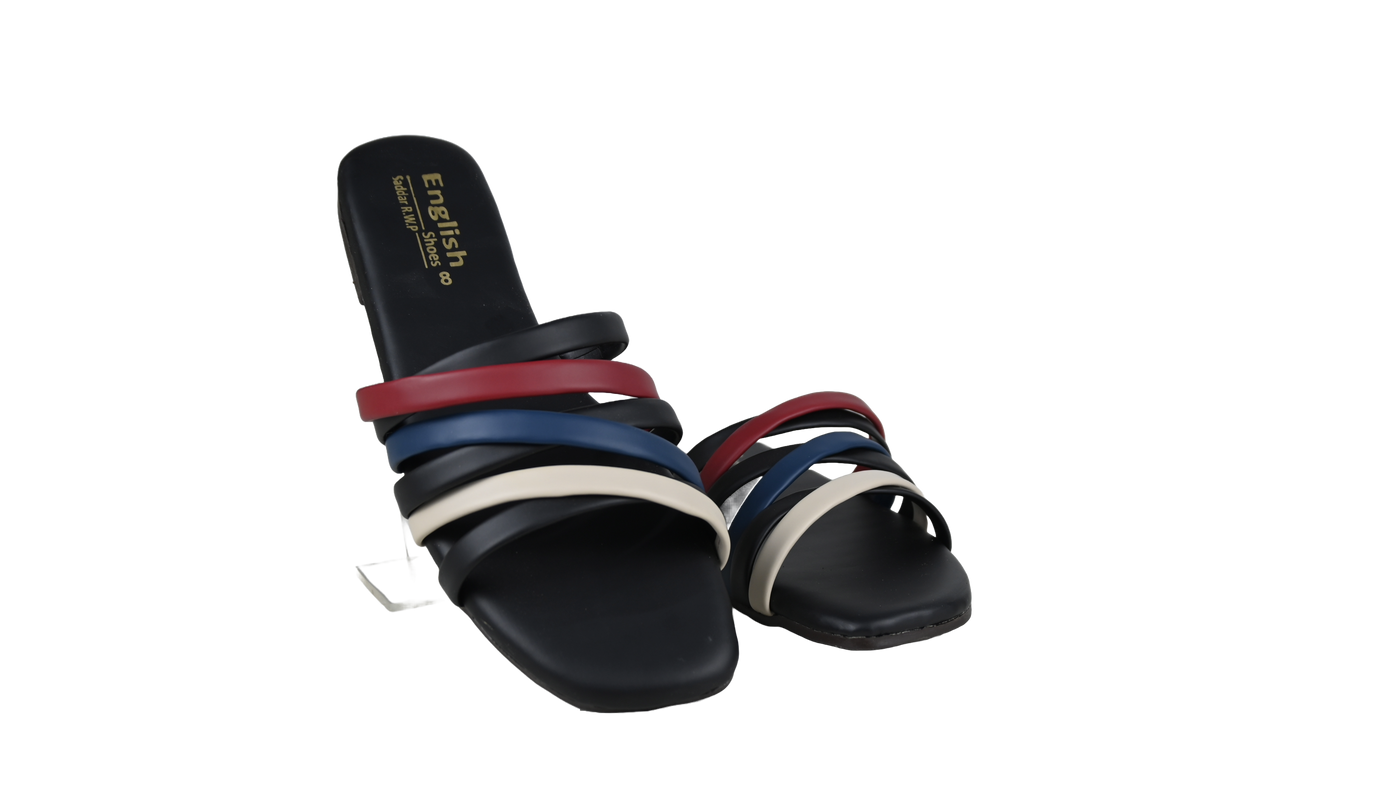 Women's Multi-Color Strap Flat Slippers