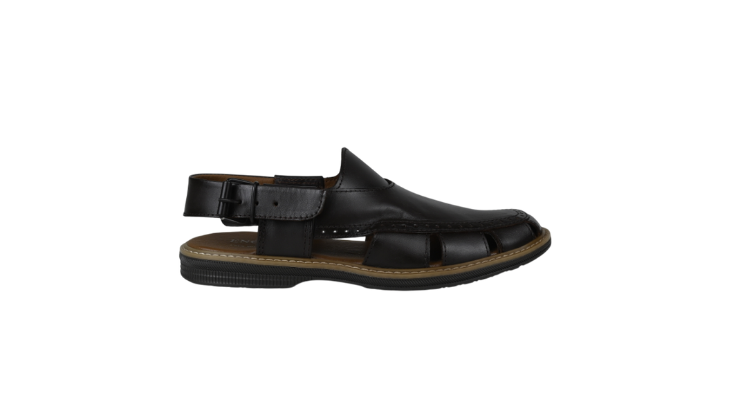 Brogue-Detail Classic Peshawari Chappal