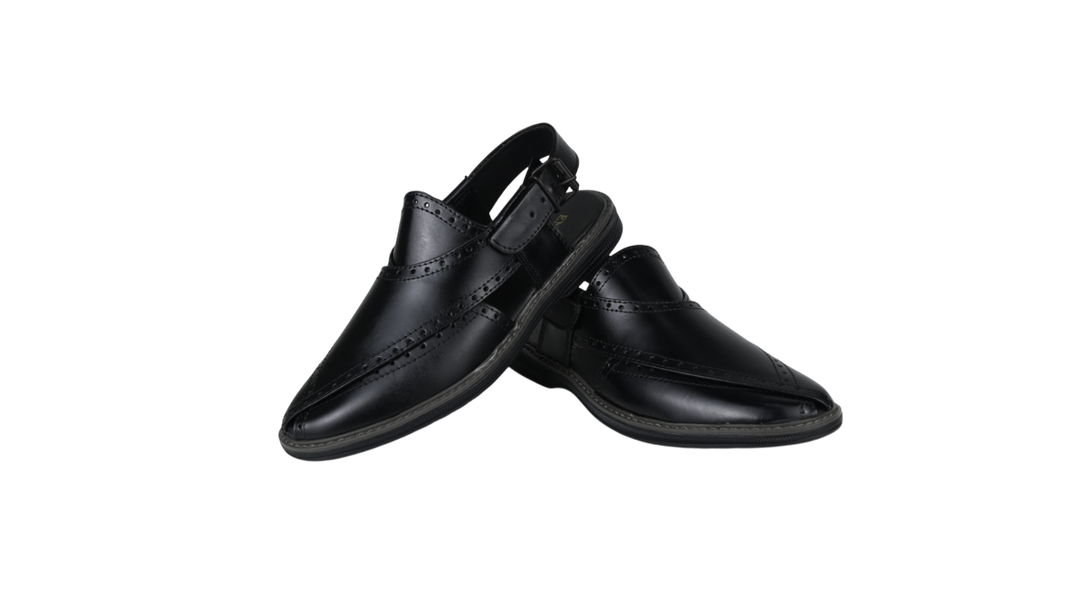 Brogue-Detail Classic Peshawari Chappal