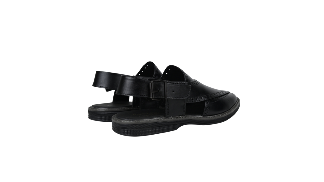 Brogue-Detail Classic Peshawari Chappal