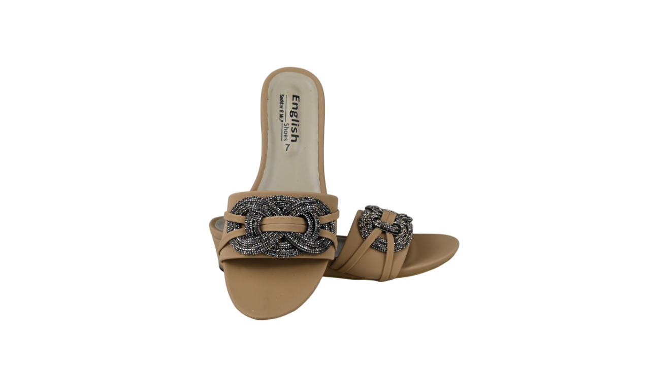 Flat Buckle Strap Slipper