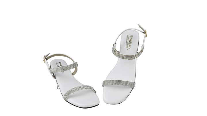Women's Glitter Strap Flat Sandals