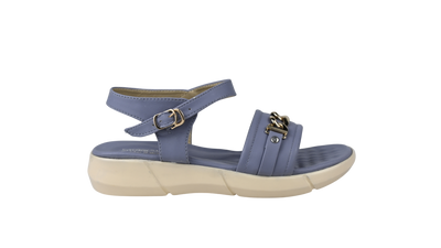 Women's Comfort Sandals with Gold Chain Detail