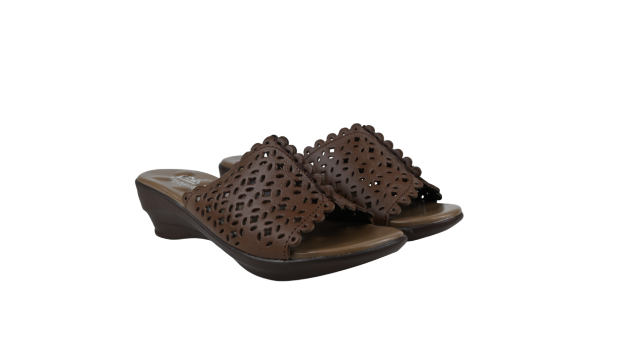 Sienna Cut-Out Wedge Slippers