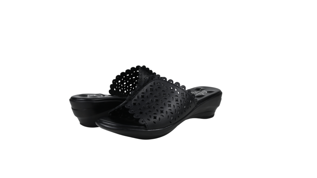 Sienna Cut-Out Wedge Slippers