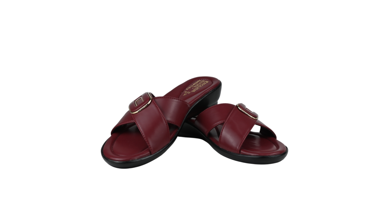 Women's Buckle Strap Comfort Slippers