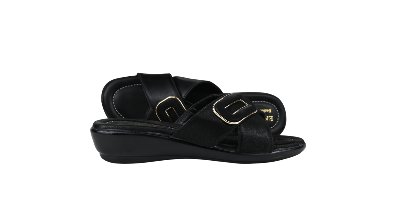 Women's Buckle Strap Comfort Slippers
