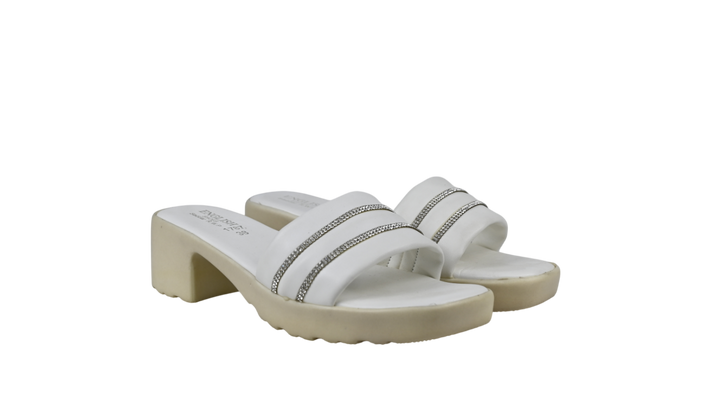 GleamLine Block Heel Slippers