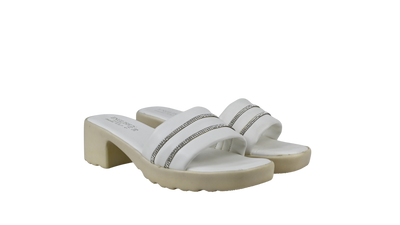 GleamLine Block Heel Slippers