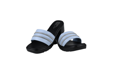 GleamLine Block Heel Slippers