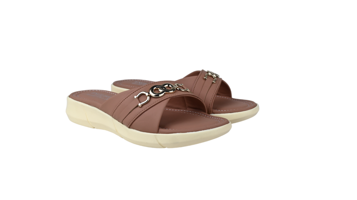 Stylish Cross-Band Comfort Slippers for Women