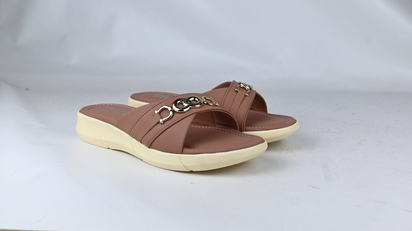 Stylish Cross-Band Comfort Slippers for Women