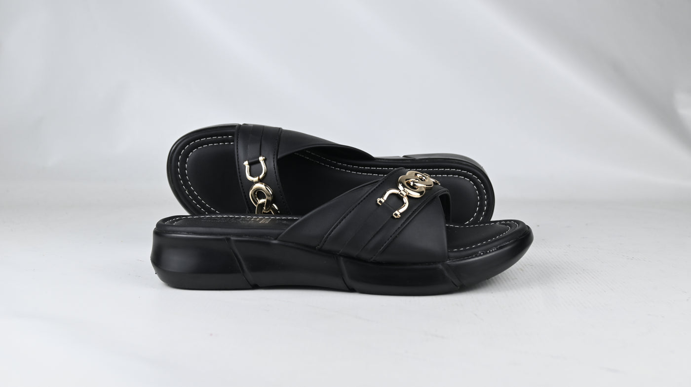 Stylish Cross-Band Comfort Slippers for Women
