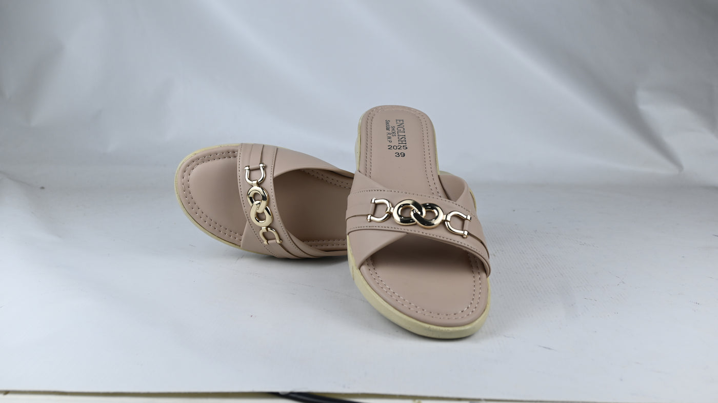 Stylish Cross-Band Comfort Slippers for Women