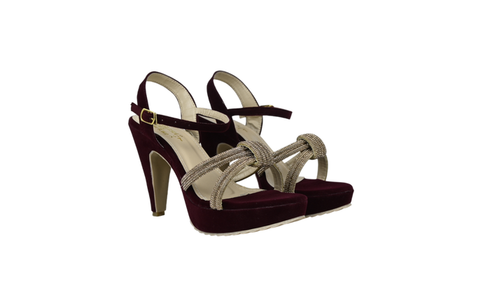 Women's Glitter Heels – Braided Platform Block Party Sandals