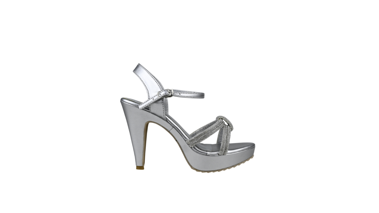 Women's Glitter Heels – Braided Platform Block Party Sandals