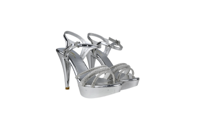 Sparkly Nude Platform Heels for Women – Elegant Strappy Party Sandals