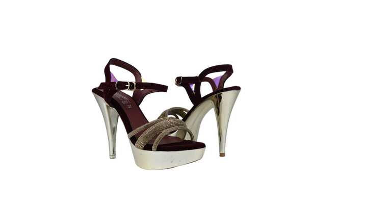 Sparkly Nude Platform Heels for Women – Elegant Strappy Party Sandals