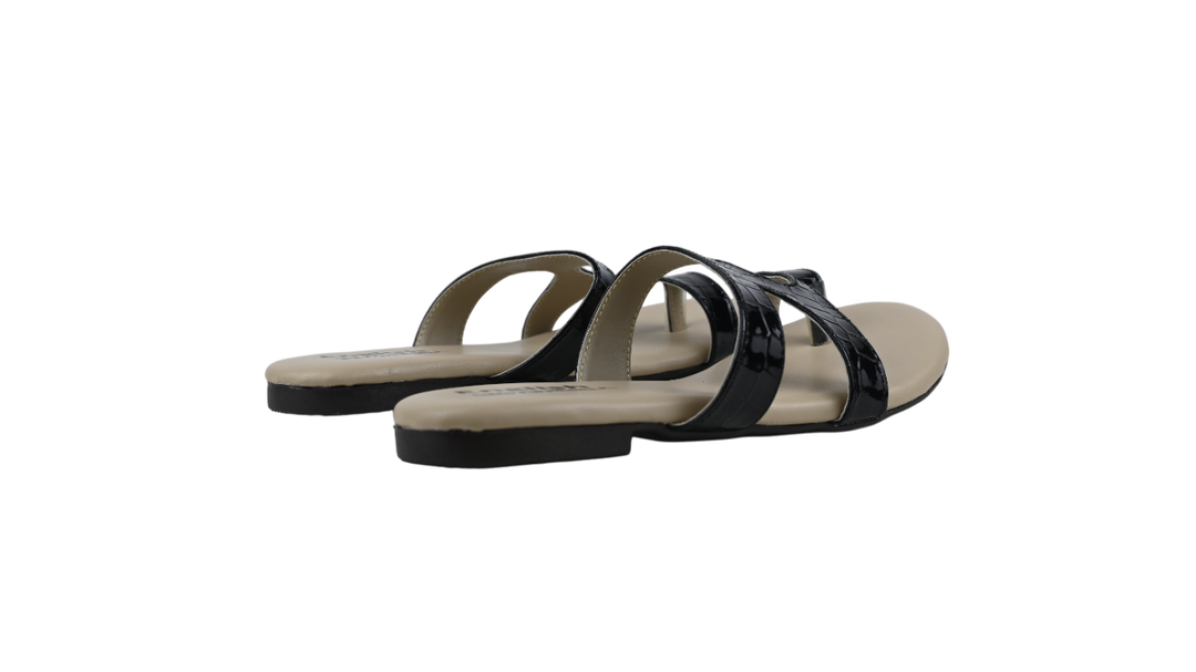 GlossWeave Strappy Slides