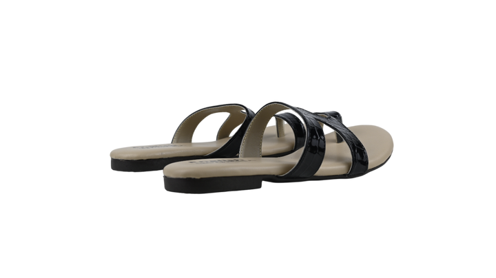 GlossWeave Strappy Slides