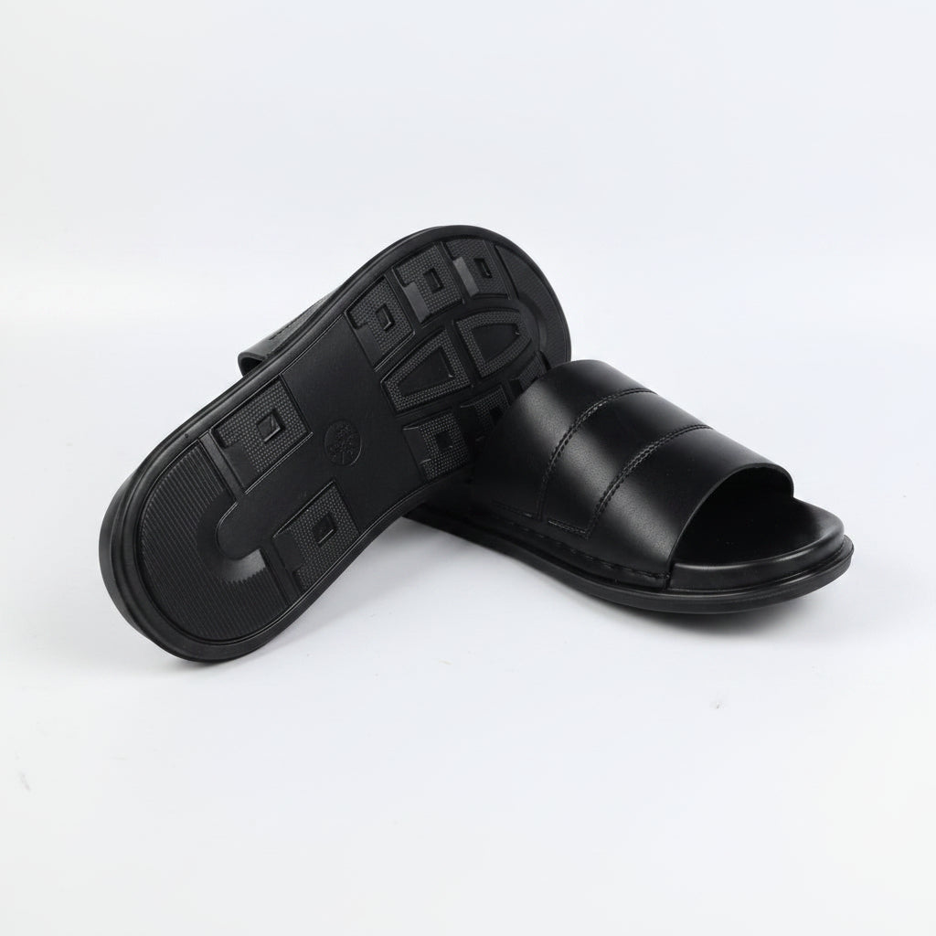 Pair of black slides on a white background