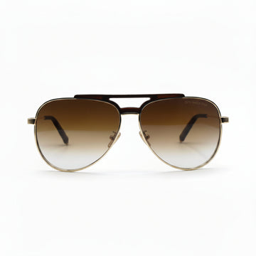 Premium Aviator Sunglasses | Gold Metal Frame| Brown Gradient Lenses