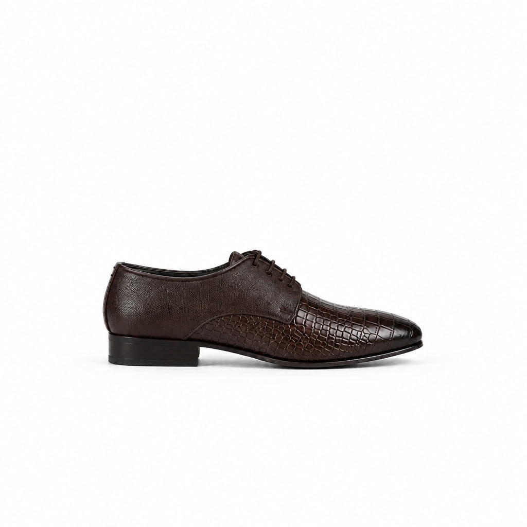 Black tap shoe on a white background