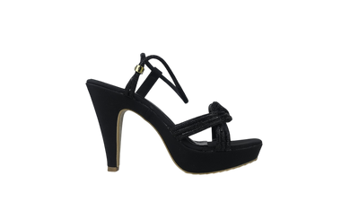 Elegant Nude Platform High Heel Sandals for Women – Sparkly Strappy Party Wear Heels