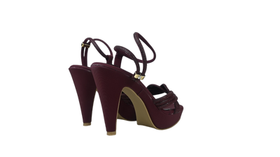 Elegant Nude Platform High Heel Sandals for Women – Sparkly Strappy Party Wear Heels