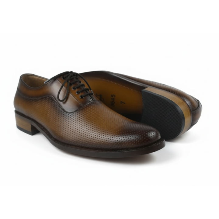 Perforated Lace-Up Derbys
